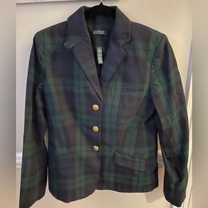 LAUREN Ralph Lauren Tartan Blazer Size 12
